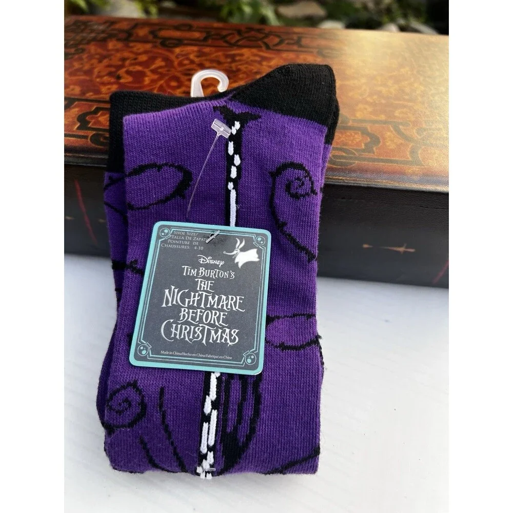 Disney Nightmare Before Christmas Jack Skellington Crew Socks NWT Shoe 4-10